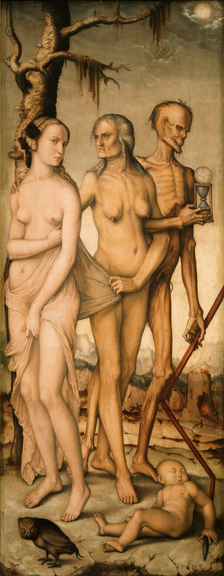 Les Trois Âges de la Femme et la Mort - Hans Baldung Grien image 1 copie de tableau peinte à la main