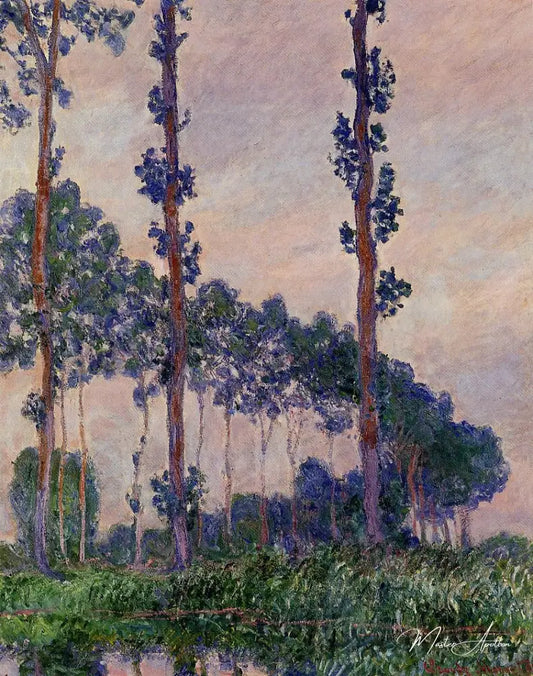 Les Trois Arbres, temps gris - Claude Monet - Reproductions de tableaux et peintures haut de gamme