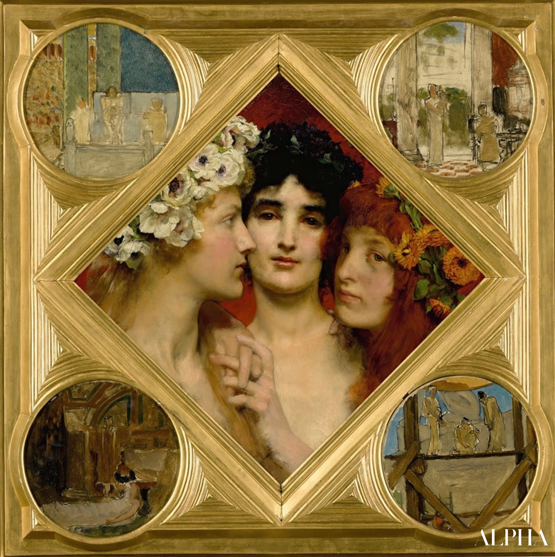 The Three Graces - Lawrence Alma-Tadema Reproductions of Paintings in Oil