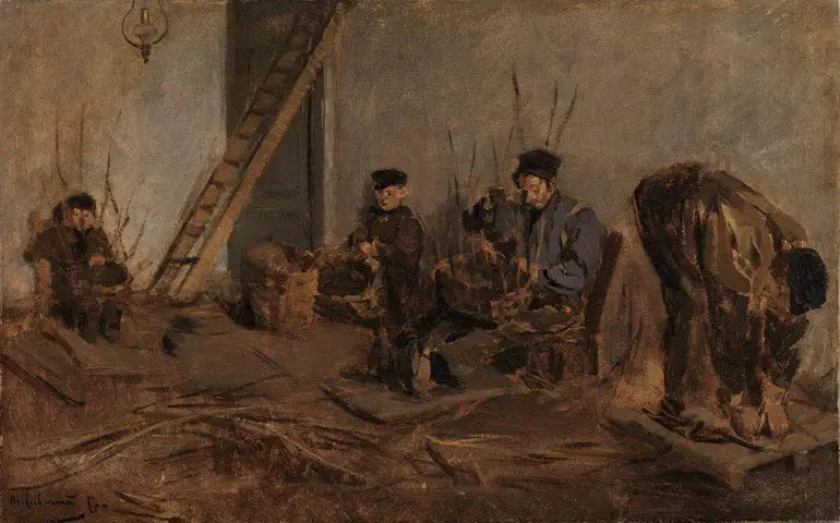 Les Vanniers (Die Korbflechter) - Max Liebermann - Alpha Reproduction