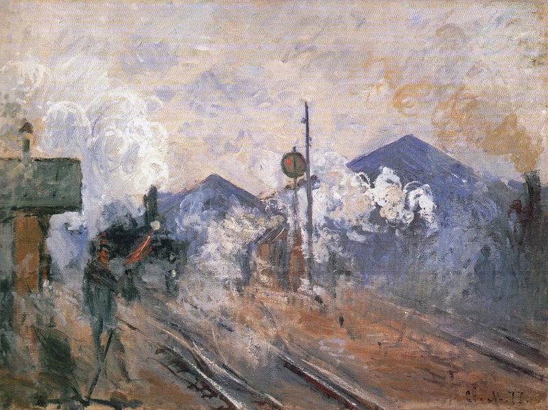 เส้นทางที่ทางออกสถานีรถไฟเซนต์-ลาซาร์ - Claude Monet
