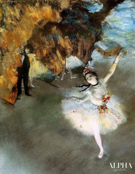 L'étoile, ou la danseuse sur la scène - Edgar Degas - Reproductions de tableaux et peintures haut de gamme