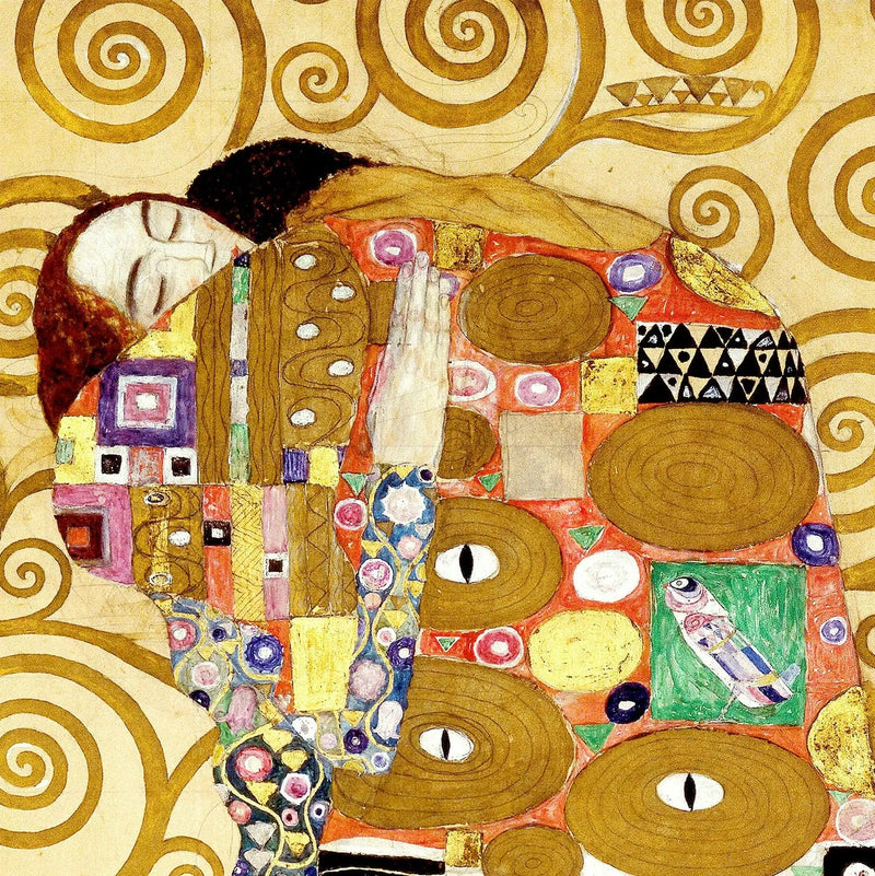 🤝 การโอบกอด (รายละเอียดของต้นไม้แห่งชีวิต) – Gustav Klimt (ประมาณปี 1905-1909)