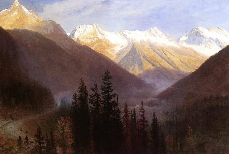 พระอาทิตย์ขึ้นที่ Glacier Station - Albert Bierstadt