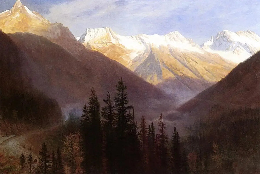 พระอาทิตย์ขึ้นที่ Glacier Station - Albert Bierstadt