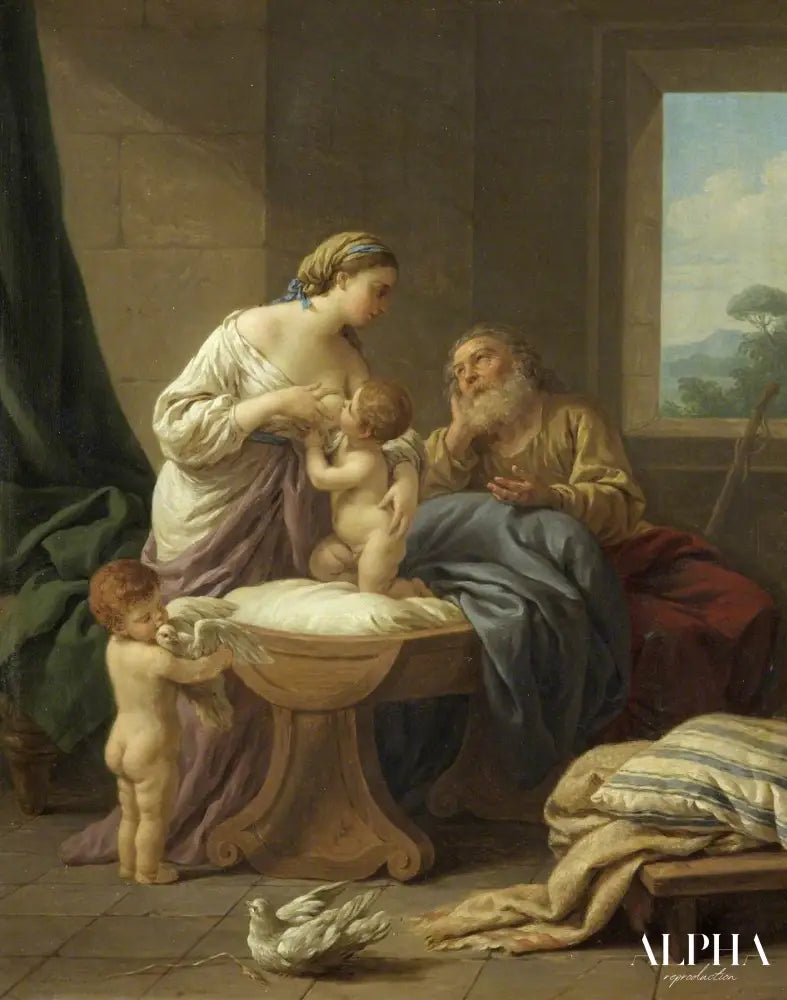 'L'heureuse vieillesse' - Louis Jean François Lagrenée - Reproductions de tableaux et peintures haut de gamme