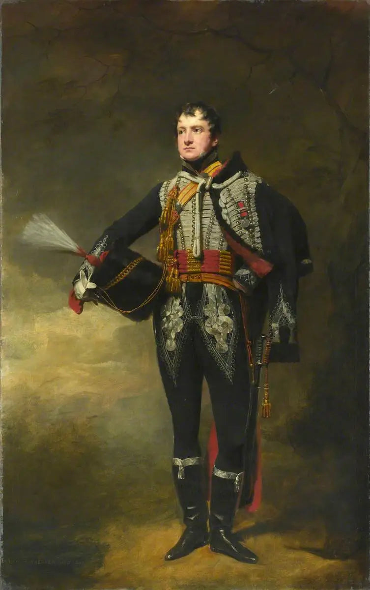 รองผู้บังคับกองพันจอห์น เจมส์ ดักลาส (ต่อมาเป็นกัปตัน Sir John James Scott-Douglas, baronet) (1792–1836), กรมม้าโจมตีเบา (ฮัสการ์ด), ประมาณปี 1819 - Henry Raeburn