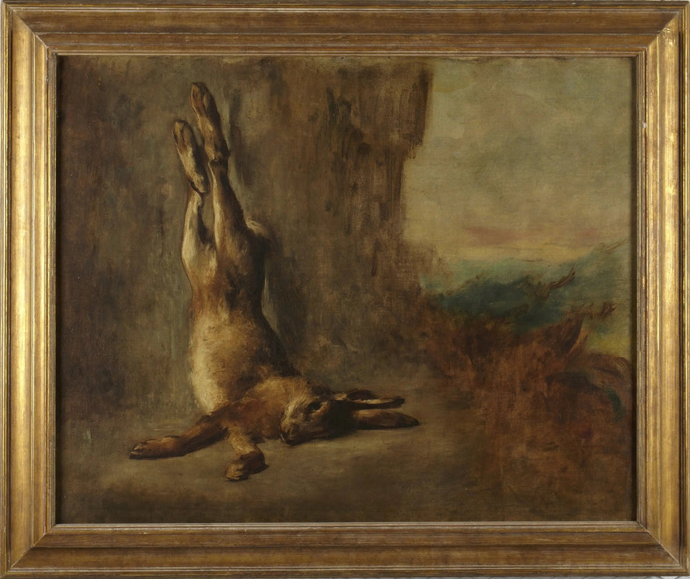 Reproduction du tableau « lièvre - Eugène Delacroix » par Alpha Reproduction en peinture à l’huile