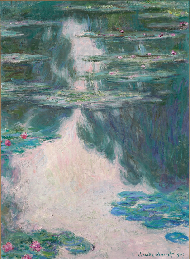 ดอกบัว สภาพอากาศสีเทา W1708 - Claude Monet
