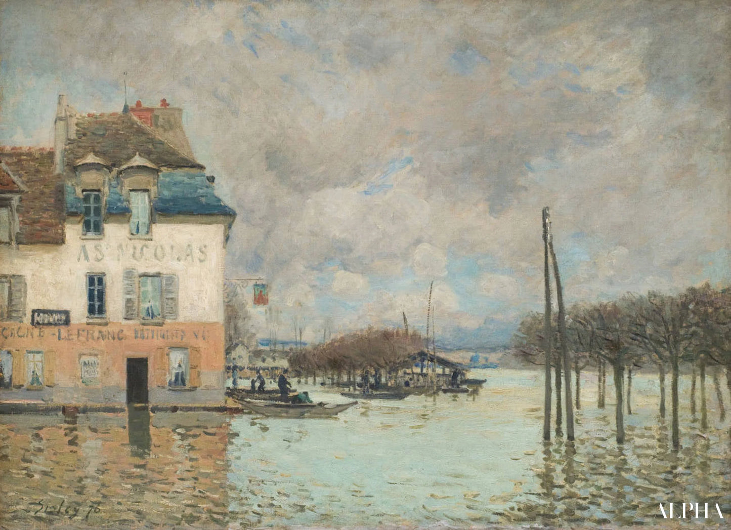 L'inondation à Port-Marly - Alfred Sisley - Reproductions de tableaux et peintures haut de gamme