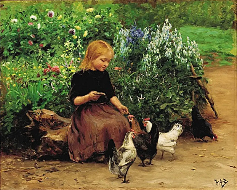 Lise เลี้ยงไก่ - H. A. Brendekilde