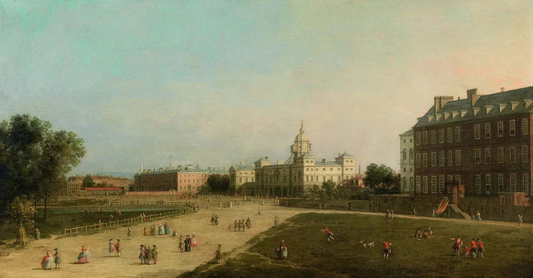 Londres : Nouveaux Horse Guards depuis St James's Park - Canaletto image 1 reproduction de peinture à l’huile
