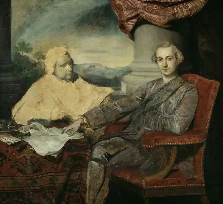 Lord Rockingham et Edmund Burke - Joshua Reynolds image 1 reproduction d’œuvre d’art à l’huile