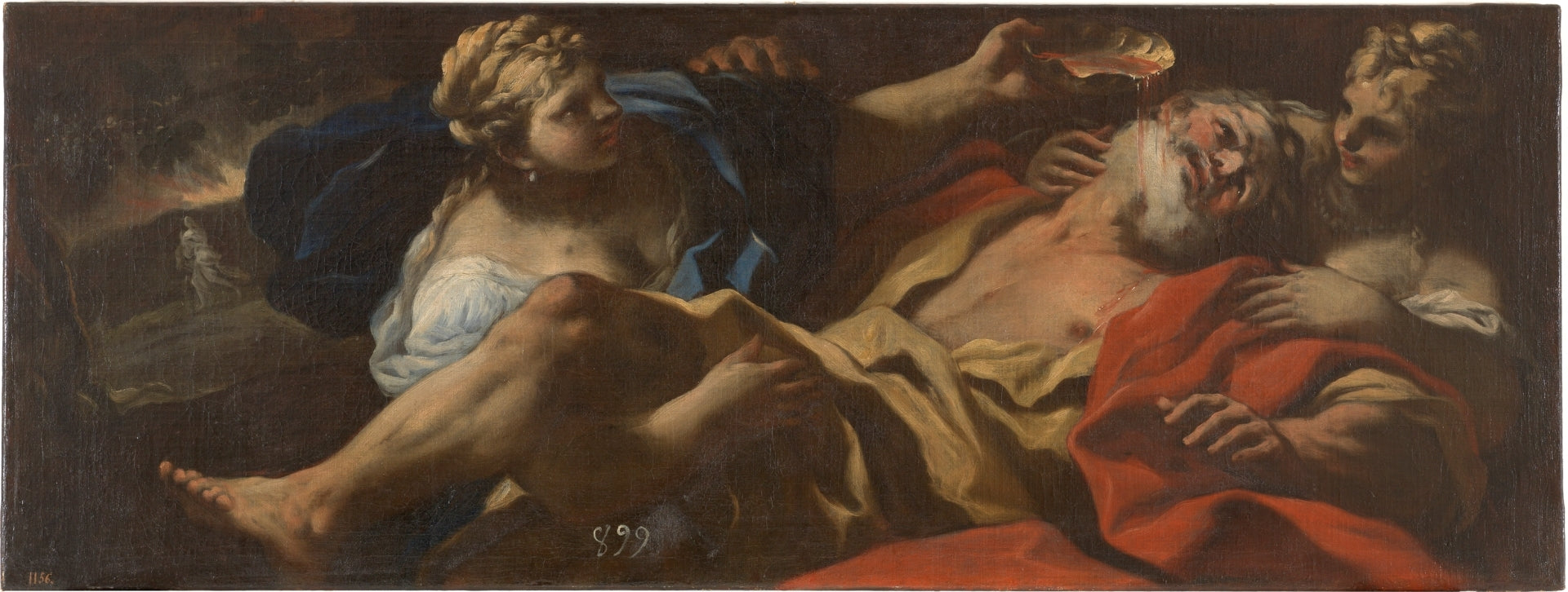 Lot embriagado por sus hijas - Luca Giordano image 1 reproduction réalisée par Alpha Reproduction
