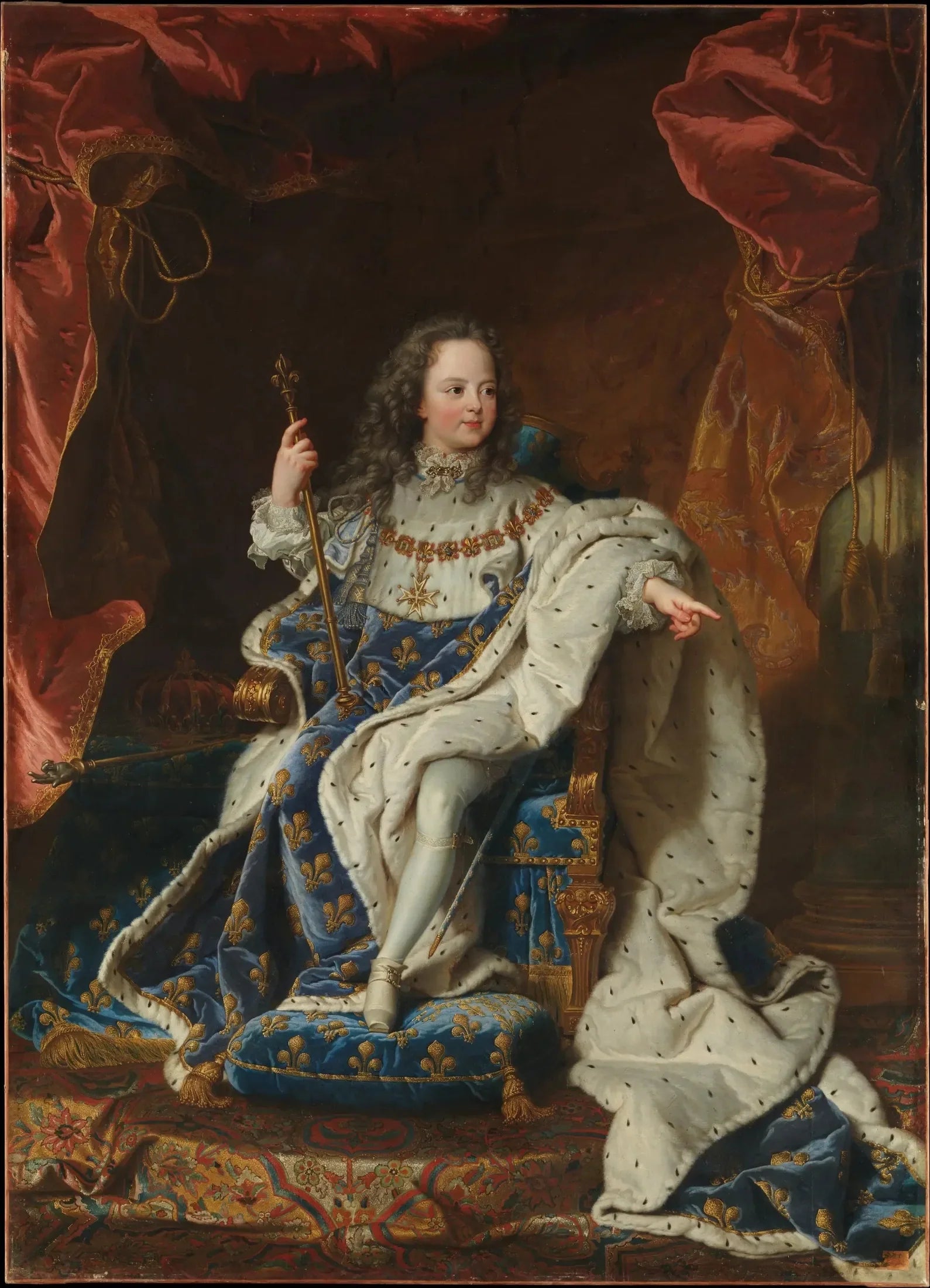 Louis XV de France, enfant - Hyacinthe Rigaud image 1 copie de tableau peinte à la main
