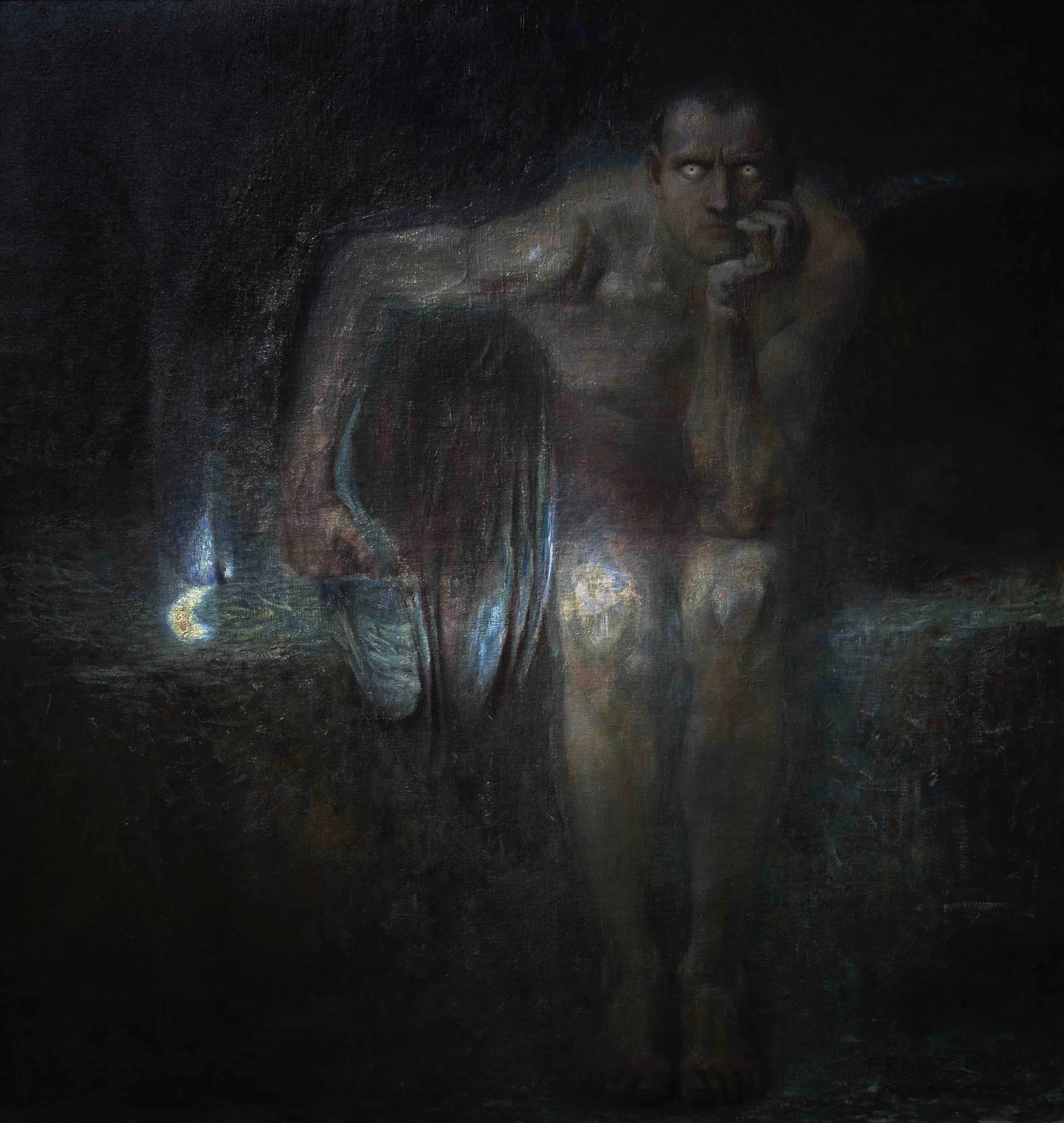 Lucifer - Franz Von Stuck image 1 reproduction artisanale de tableau