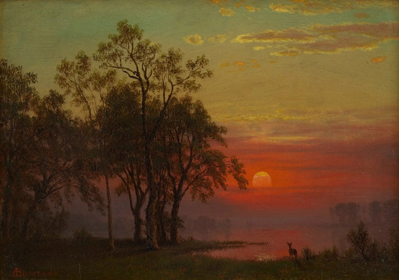 แสงสว่างยามค่ำคืน - Albert Bierstadt