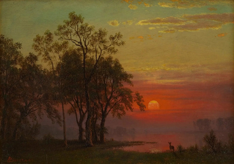 แสงสว่างยามค่ำคืน - Albert Bierstadt