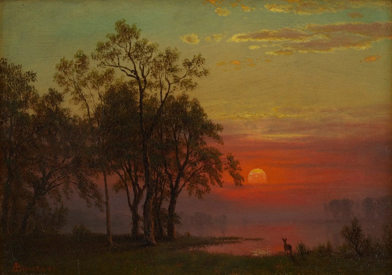แสงสว่างยามค่ำคืน - Albert Bierstadt