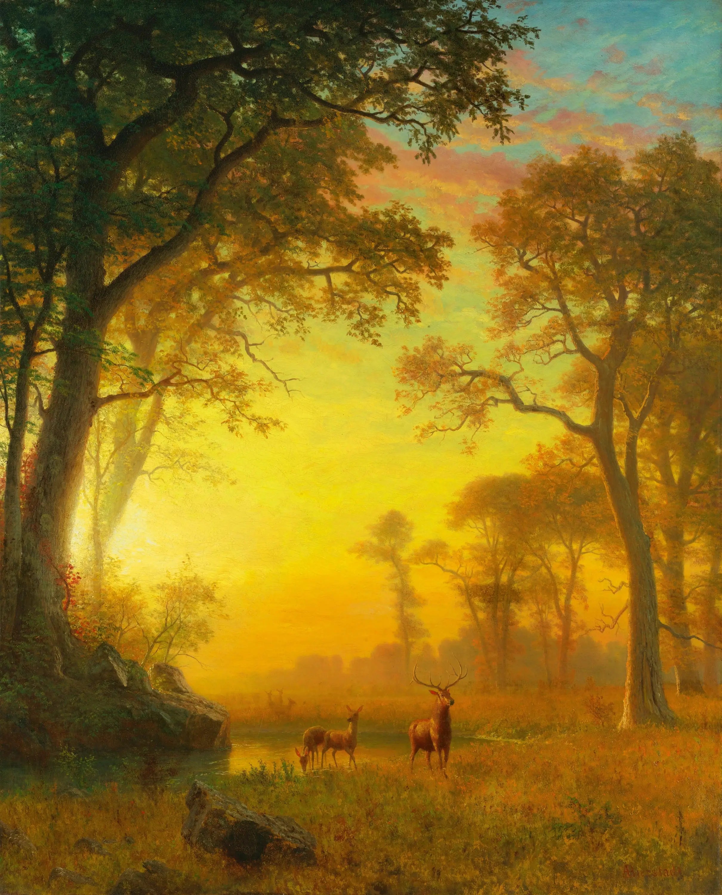 Lumière dans la forêt - Albert Bierstadt - Alpha Reproduction