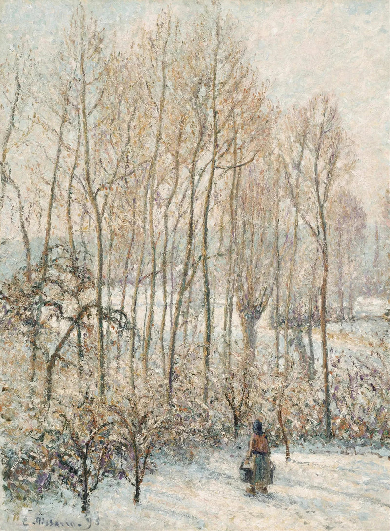 แสงเช้าบนหิมะ, Éragny-sur-Epte - Camille Pissarro