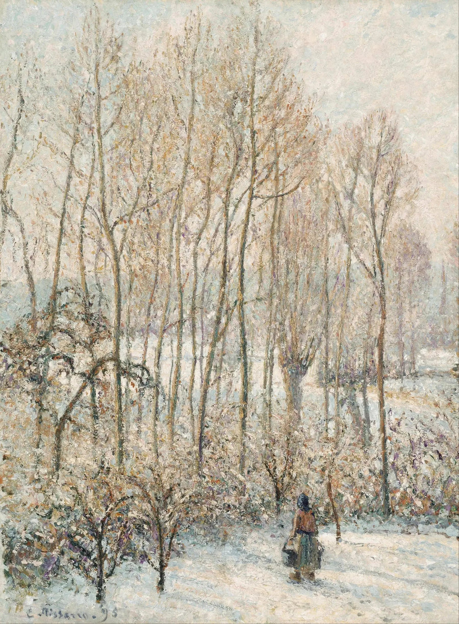 แสงเช้าบนหิมะ, Éragny-sur-Epte - Camille Pissarro