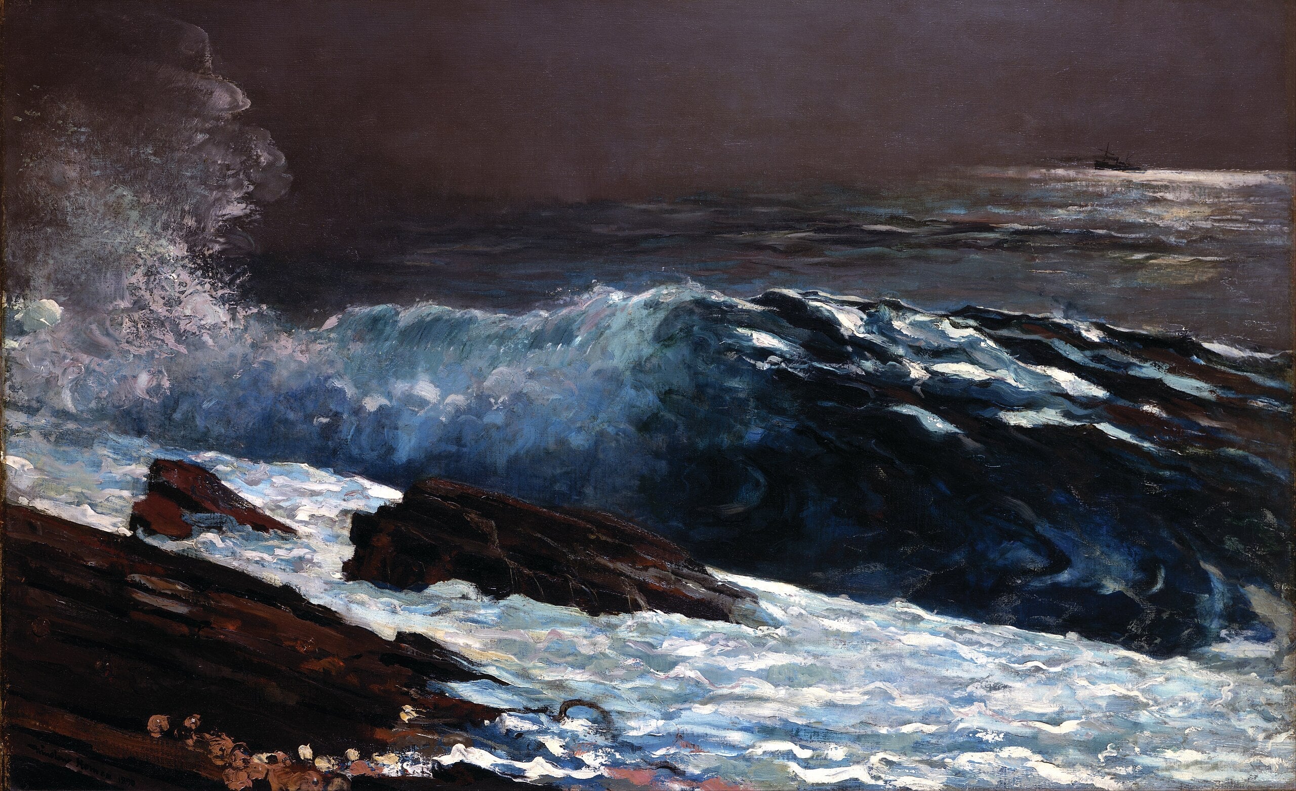 Lumière du soleil sur la côte - Winslow Homer