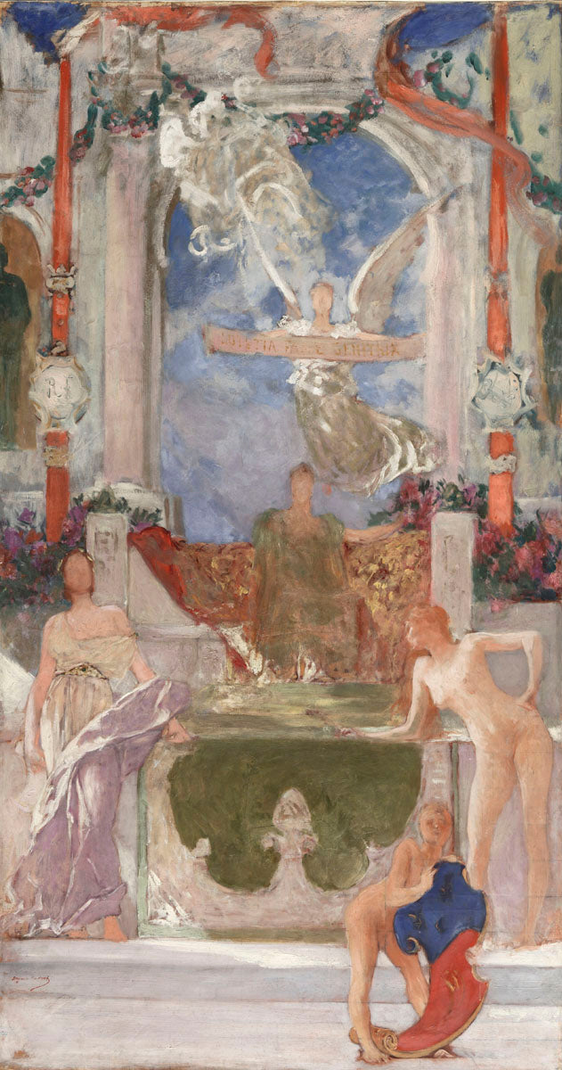 Lutetia famae genitrix - Jean-Joseph Benjamin-Constant image 1 reproduction de peinture à l’huile