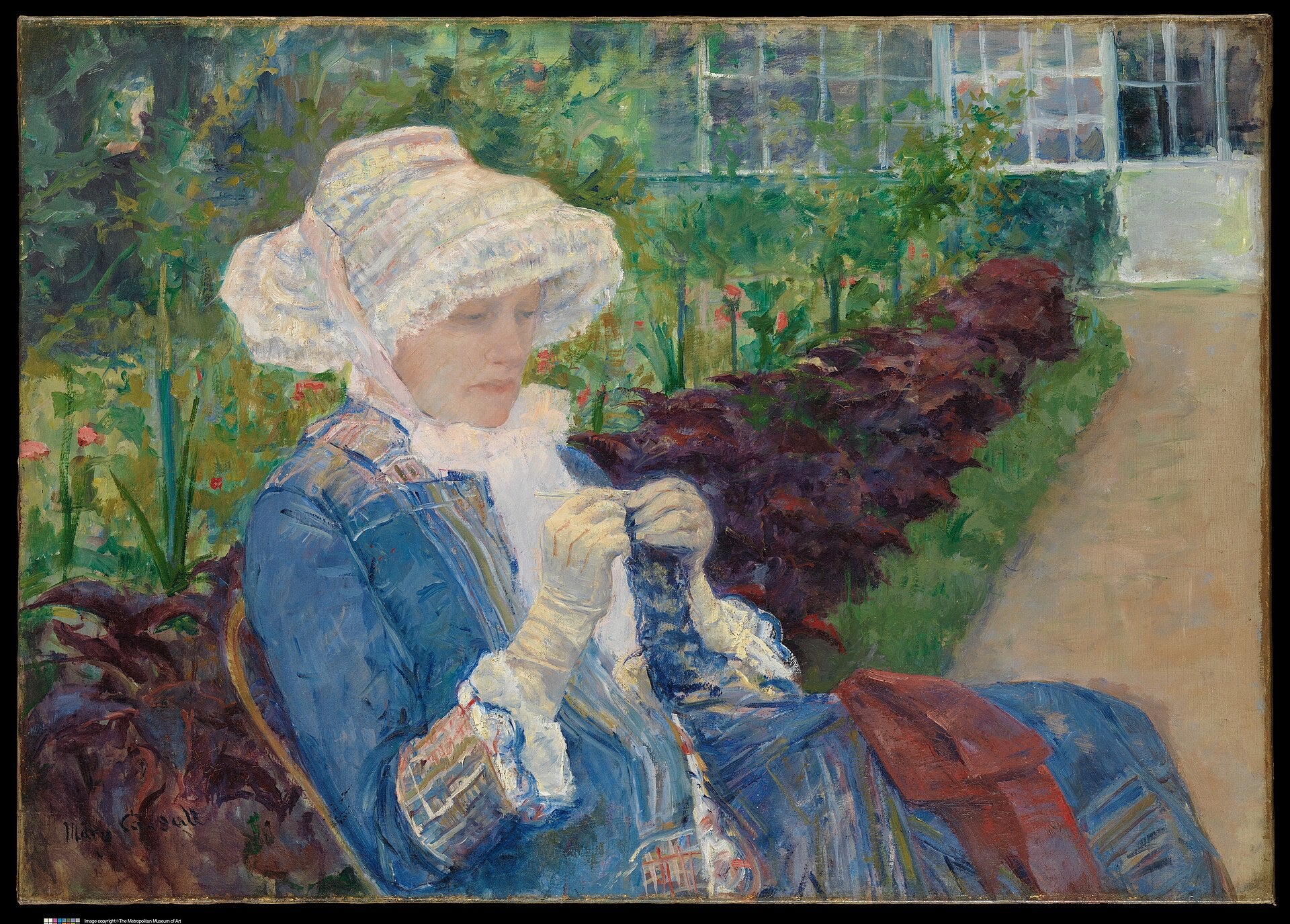 Lydia Crocheting in the Garden at Marly - Mary Cassatt