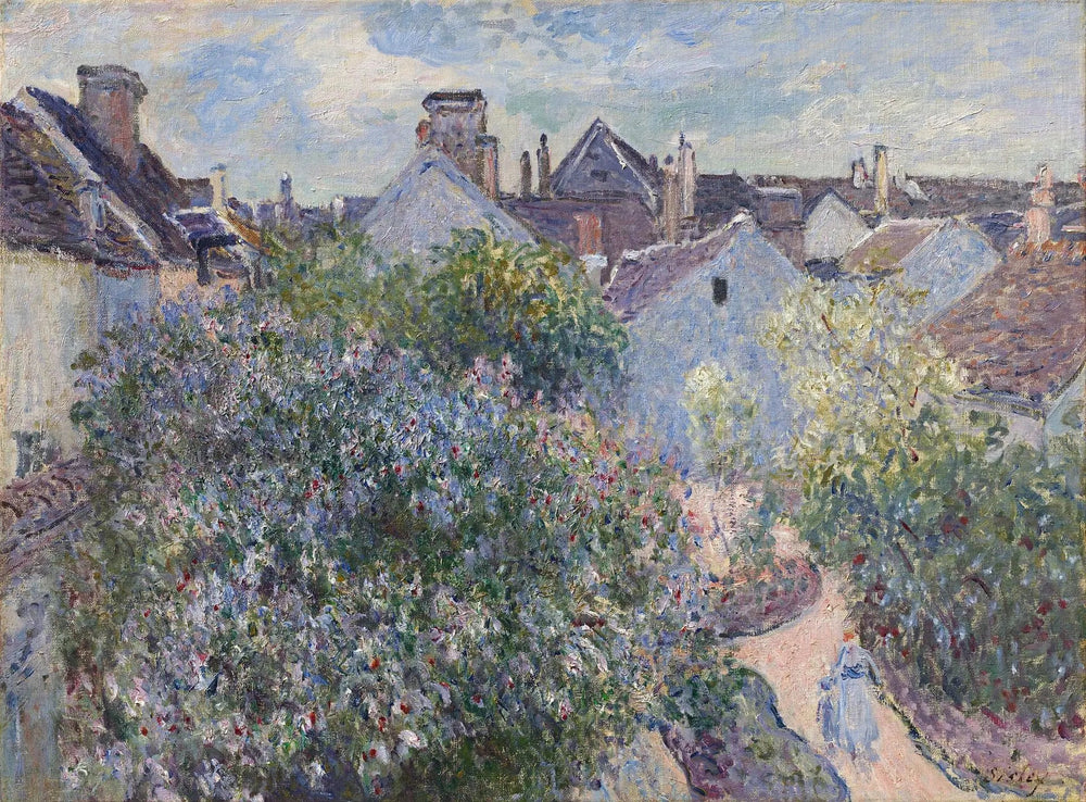 Ma maison à Moret - Alfred Sisley image 1 tableau peint à l’huile sur toile