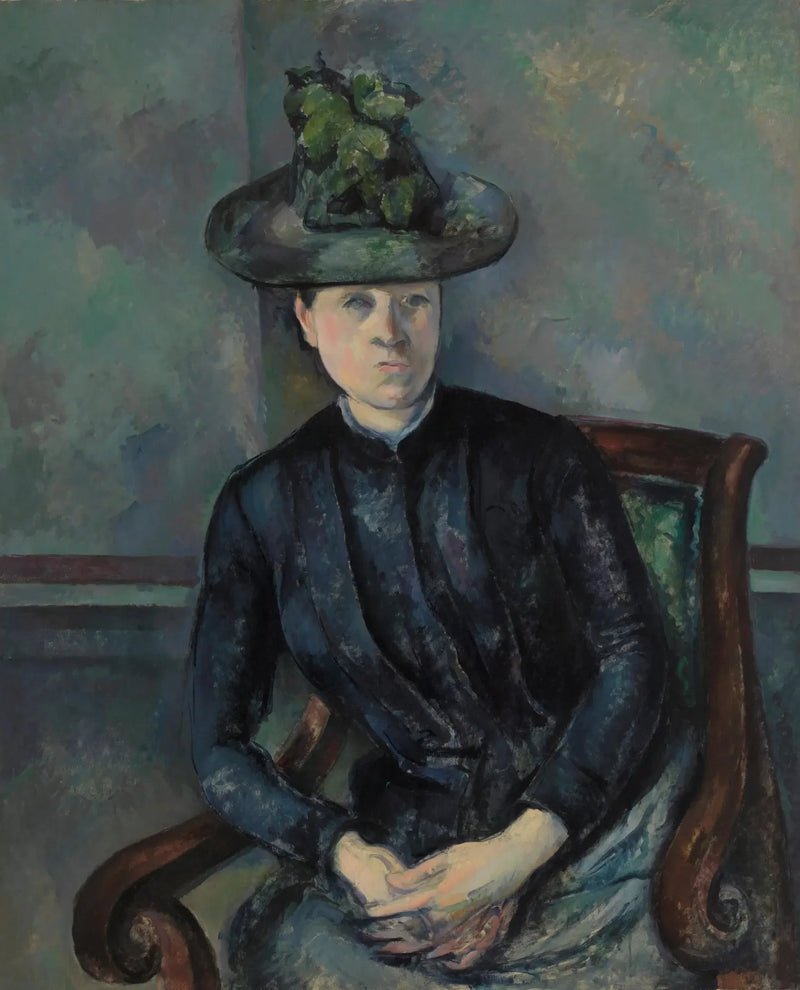 มาดามเซซานน์ในหมวกสีเขียว - Paul Cézanne