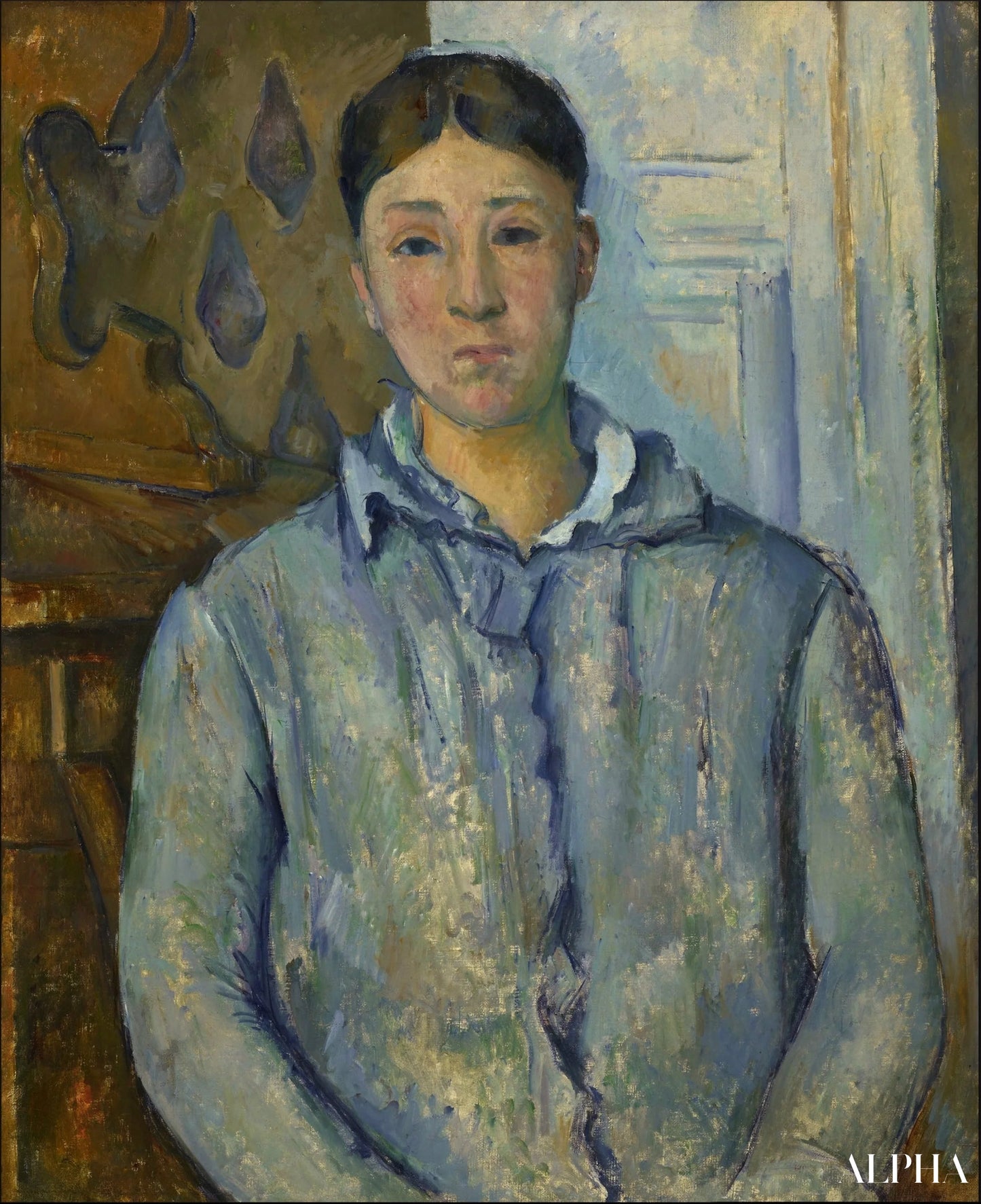 'Madame Cézanne in Blue - Paul Cézanne - High-end reproductions of paintings and artworks'