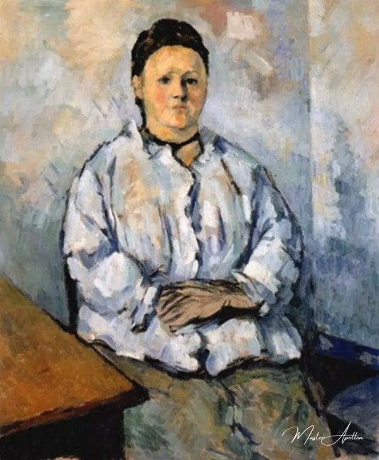 Madame Cézanne étant assise - Paul Cézanne - Reproductions de tableaux et peintures haut de gamme