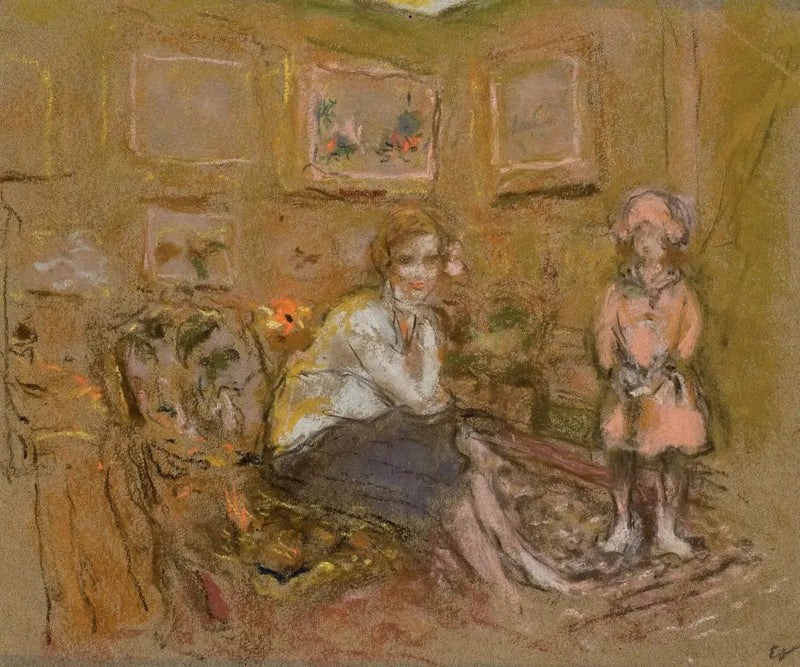 คุณ Madame Gaston Lévy และลูกสาวของเธอ - Édouard Vuillard