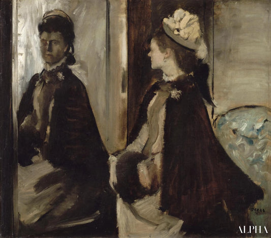 Madame Jeantaud au miroir - Edgar Degas - Reproductions de tableaux et peintures haut de gamme