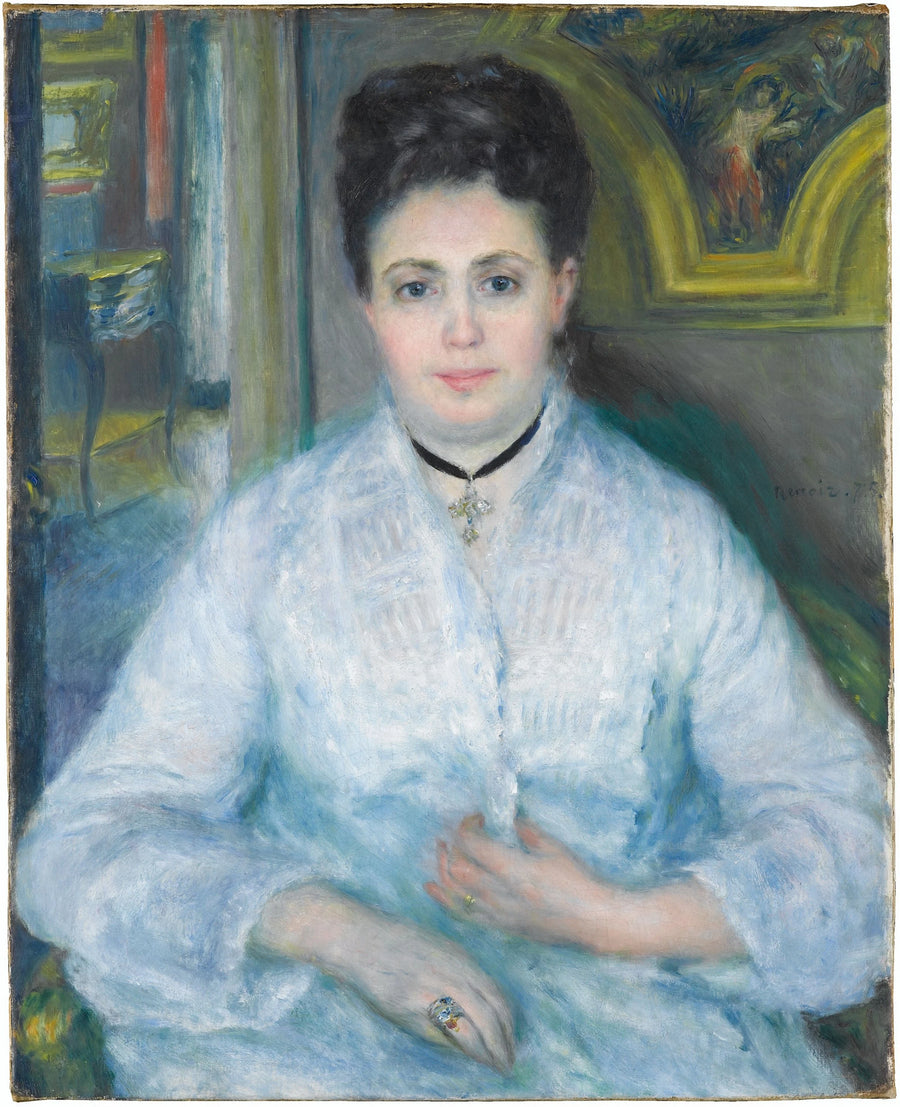 Madame Victor Chocquet en robe blanche, portrait peint en 1875 par Pierre-Auguste Renoir, Staatsgalerie Stuttgart 2564