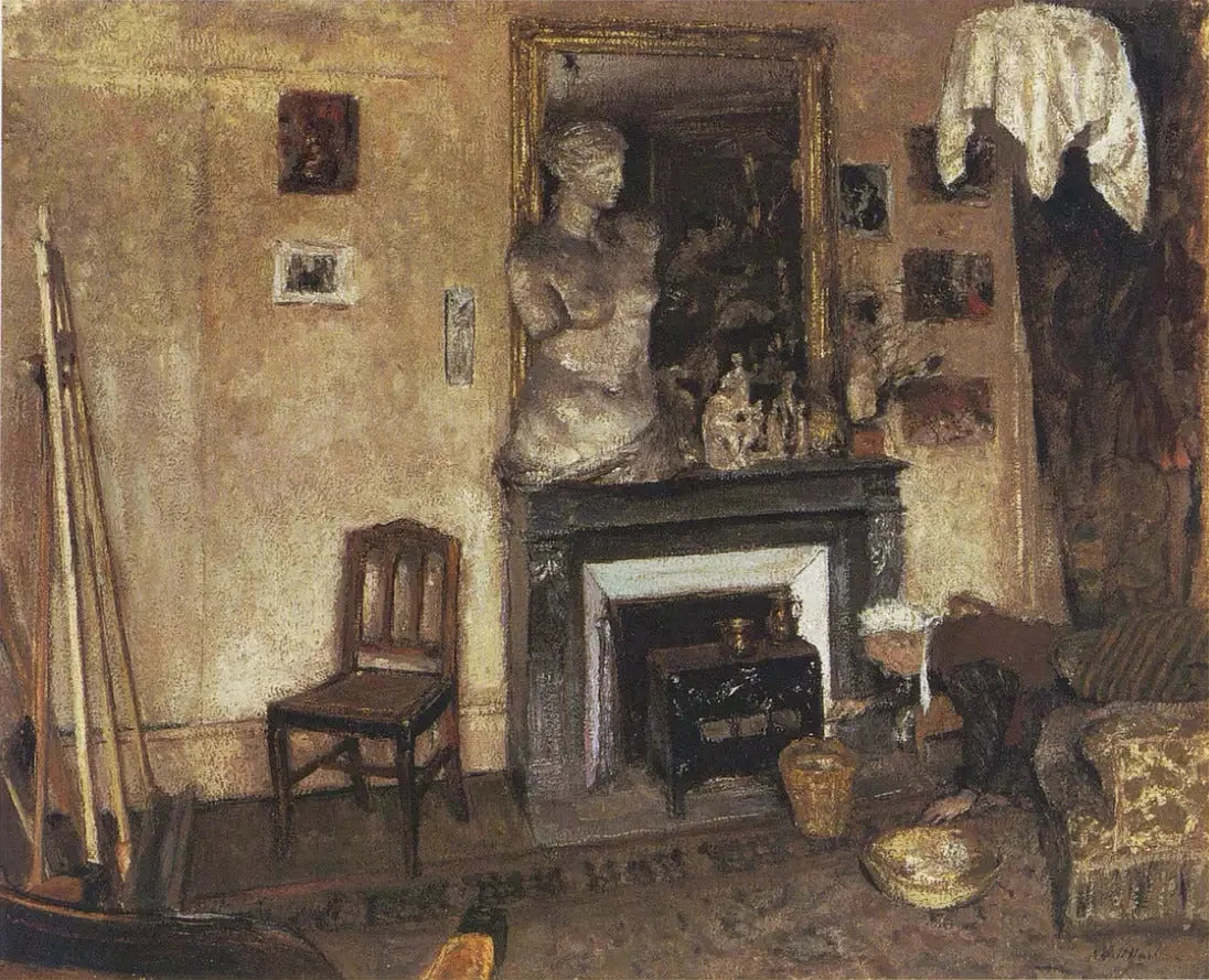 Madame Vuillard allume le mirus - Édouard Vuillard image 1 tableau peint à l’huile sur toile