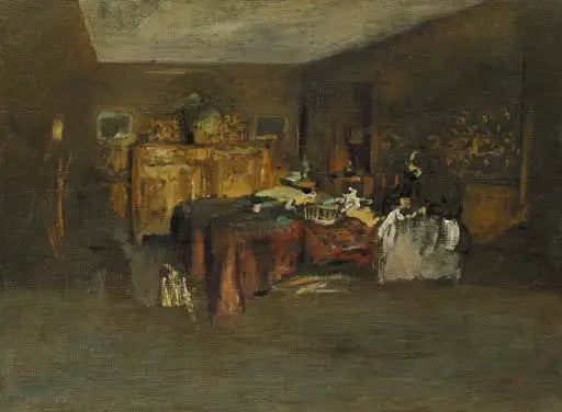 Madame Vuillard cousant - Édouard Vuillard image 1 reproduction artisanale de tableau