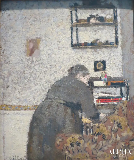 Madame Vuillard dans un salon - Édouard Vuillard - Reproductions de tableaux et peintures haut de gamme