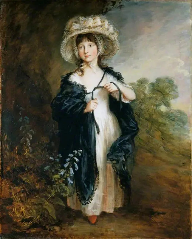 Mademoiselle Elizabeth Haverfield - Thomas Gainsborough image 1 copie peinte à la main à l’huile
