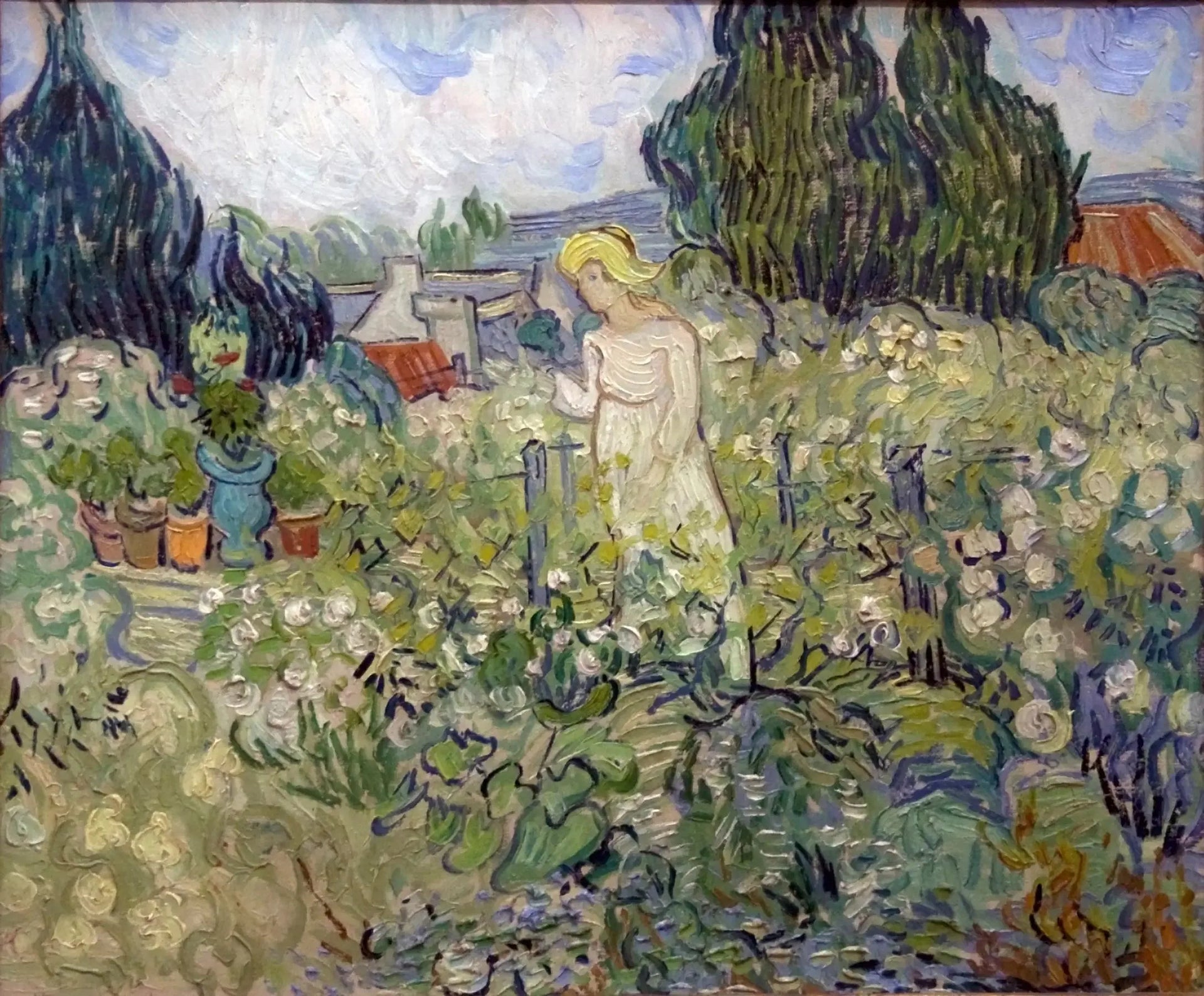 Mademoiselle Gachet au jardin - Vincent van Gogh image 1 reproduction d’œuvre d’art à l’huile