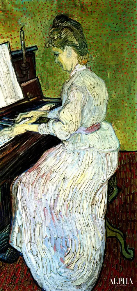 Mademoiselle Gachet au piano - Van Gogh - Reproductions de tableaux et peintures haut de gamme