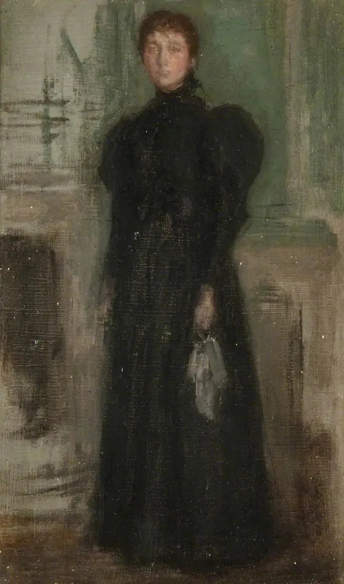 Mademoiselle Rosalind Birnie Philip debout - James Abbott McNeill Whistler image 1 copie peinte à la main à l’huile