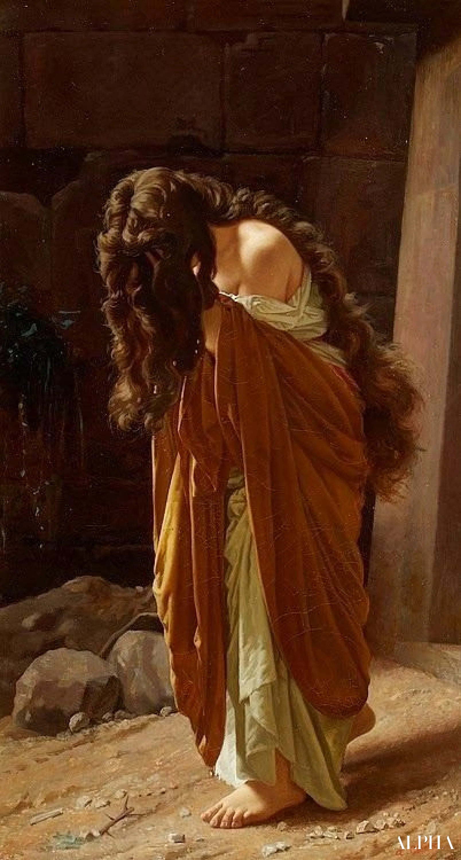 'Penitent Magdalene - Antonio Ciseri - High-end reproductions of paintings and artworks'