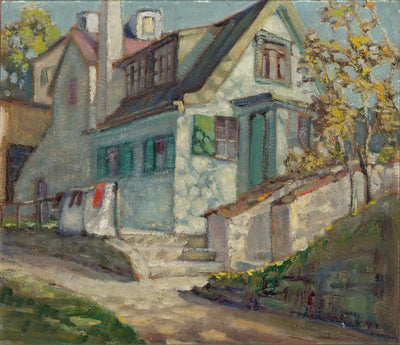 Maison ensoleillée - Grant Wood - Alpha Reproduction