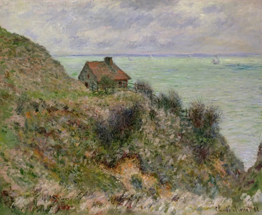 บ้านชาวประมง สภาพอากาศมืดครึ้ม W734 - Claude Monet