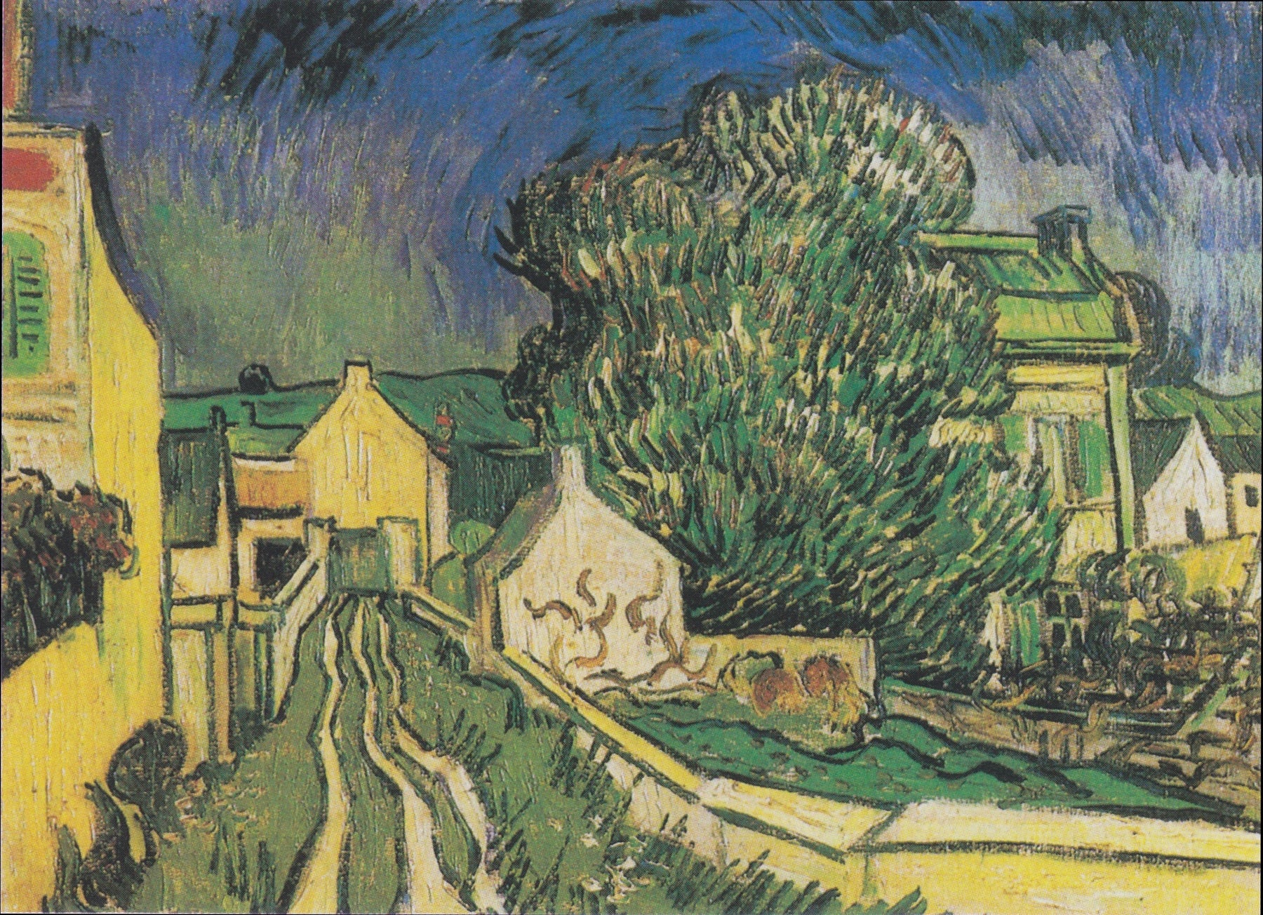 La Maison du Père Pilon, paysage peint par Vincent van Gogh à Auvers-sur-Oise en mai 1890