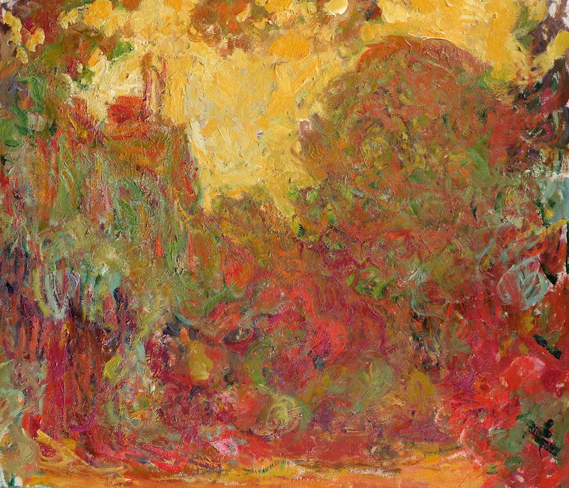 บ้านที่มองเห็นจากสวนกุหลาบ - Claude Monet