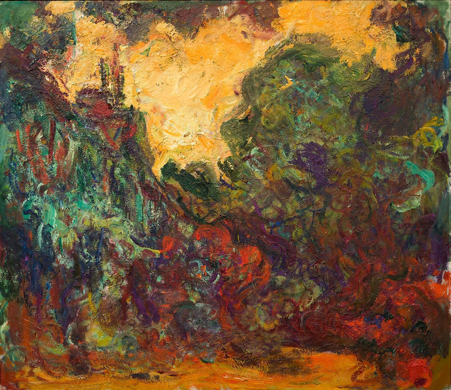 บ้านที่มองเห็นจากสวนกุหลาบ - Claude Monet