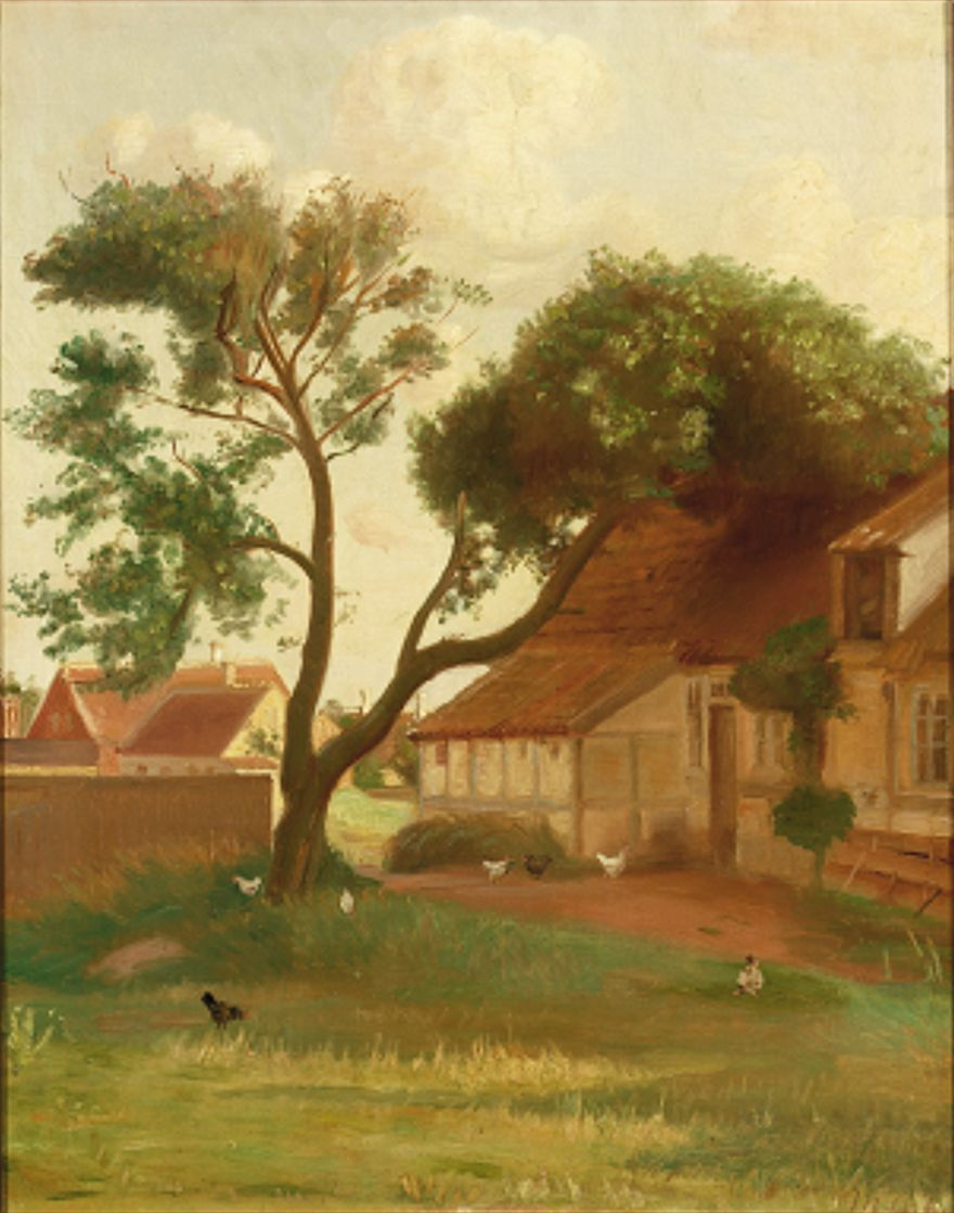 Maisons à Skagen. - Michael Peter Ancher image 1 copie peinte à la main à l’huile